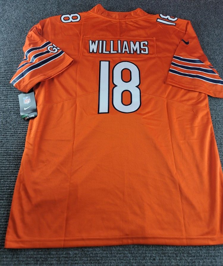 Chicago Bears Caleb Williams Home Blue or Alternate Orange New Jersey