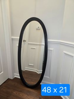 Wood frame mirror