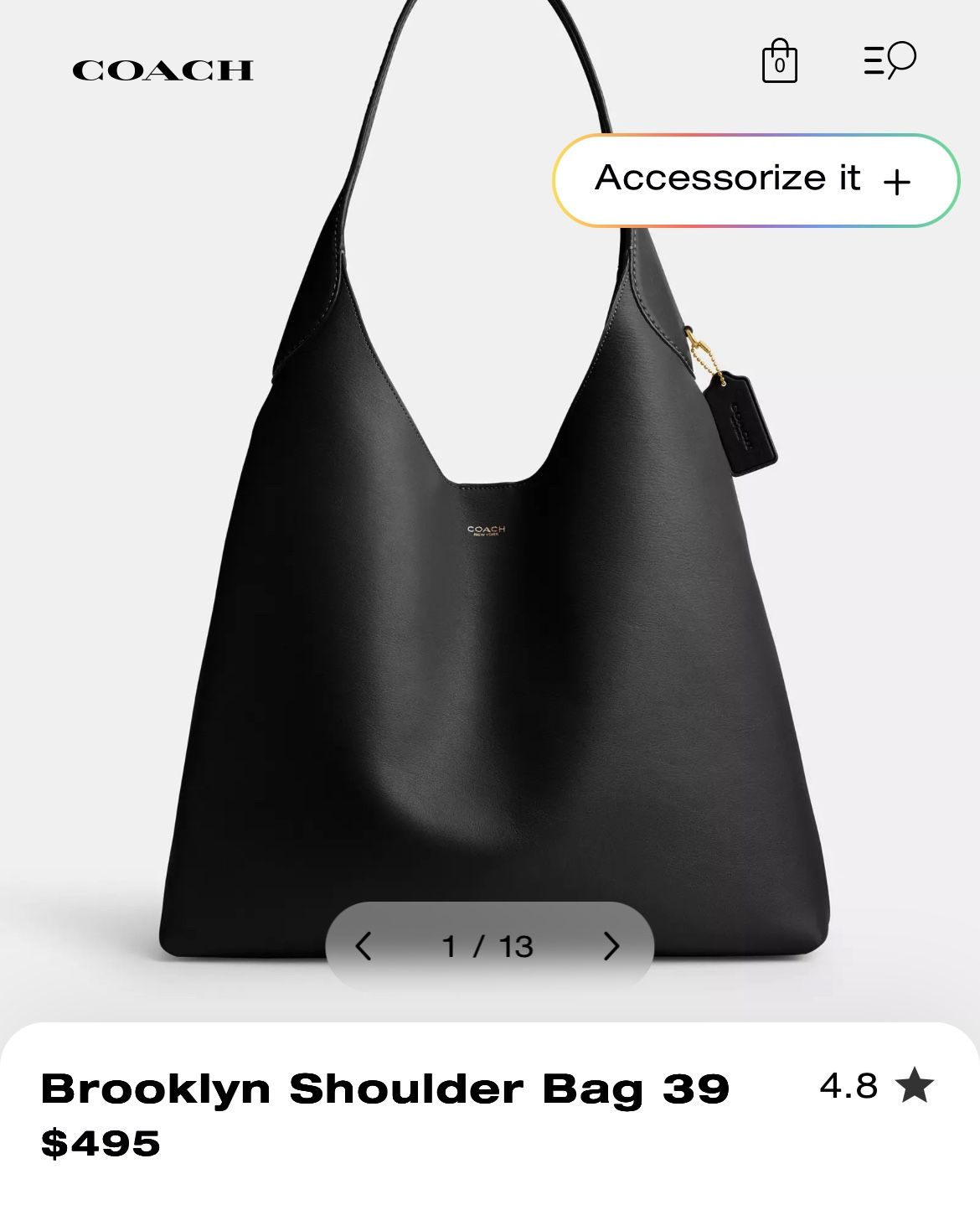 Brooklyn coach shoulder bag