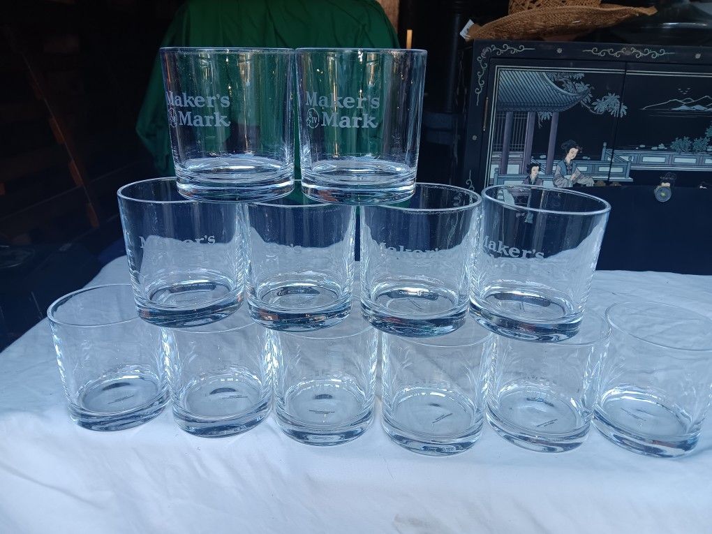 Set Of Maker's Mark Glasses