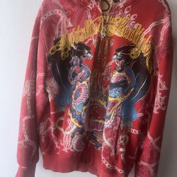 Rhinestone Christian Audigier Ed Hardy Hoodie