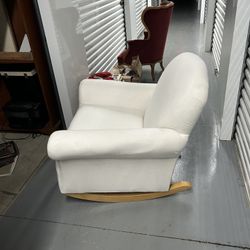 Rocking White arm Chair