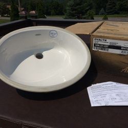 American standard undercounter sink. New- all directions templates included. Bowl dimensions 17" x 14". White.