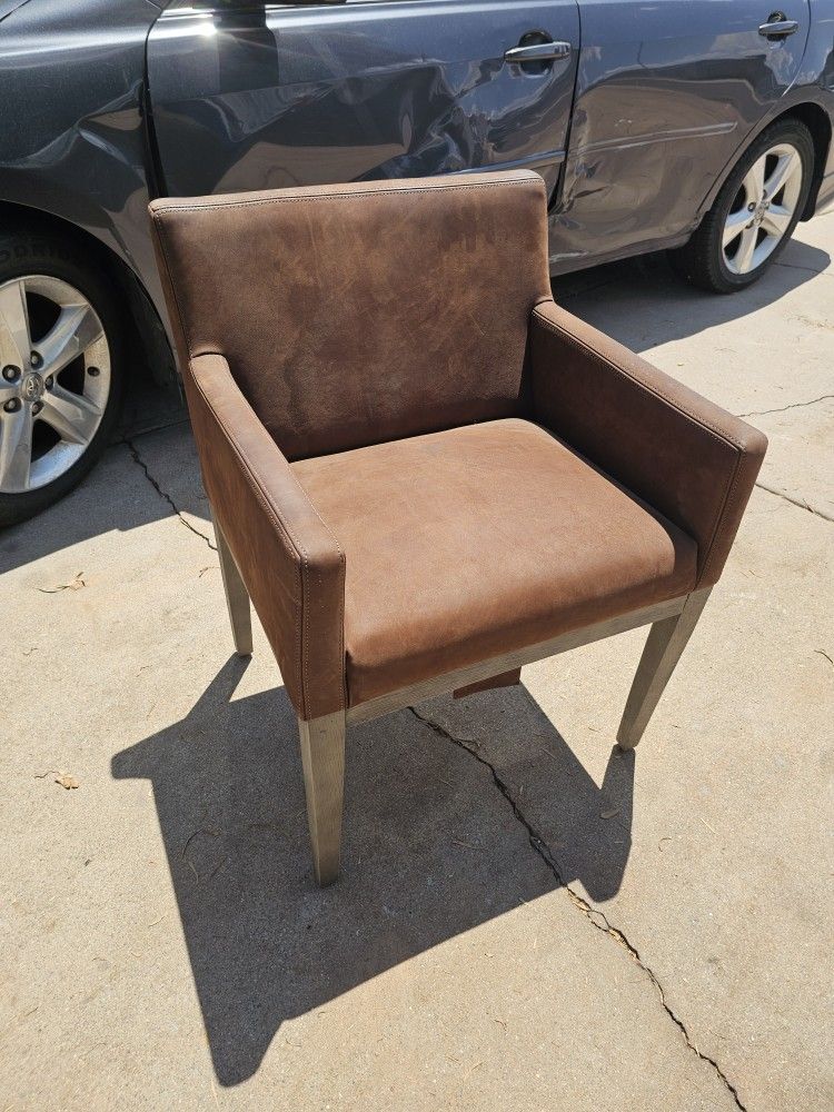 RH Morgan Track Leather Armchair