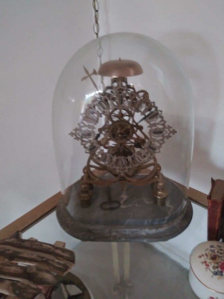 English Antique Skeleton Fuse Clock