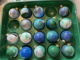 Seattle Thunderbirds Autographed Ornaments 