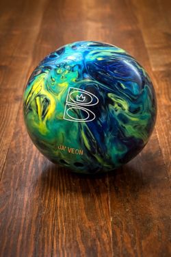 Brunswick Zone Youth Bowling Ball Kids Size Blue Green Swirl Personalized Drilled Used