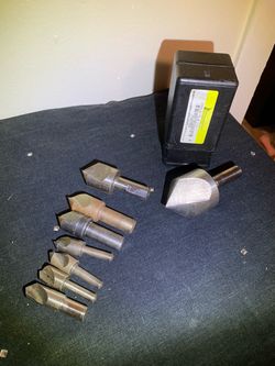 Single flute countersink  machinery set USA fair little rusty but sharp condition