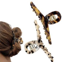 Hair Claw Clips Styling Banana Hair Jaw Medium Shark Hair Clips waterproof Lightweight Butterfly Fashion Accessories for Women Girls, Pack of 2 with G