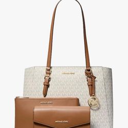  Michael Michael Kors Charlotte Large 3-in-1 Signature Logo Tote Bag