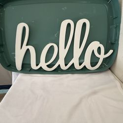 🌅 Wood Sign Painted White- Location Rancho Bernardo 