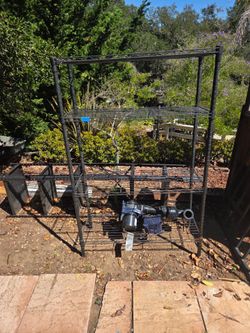 Black Metal Shelving Unit