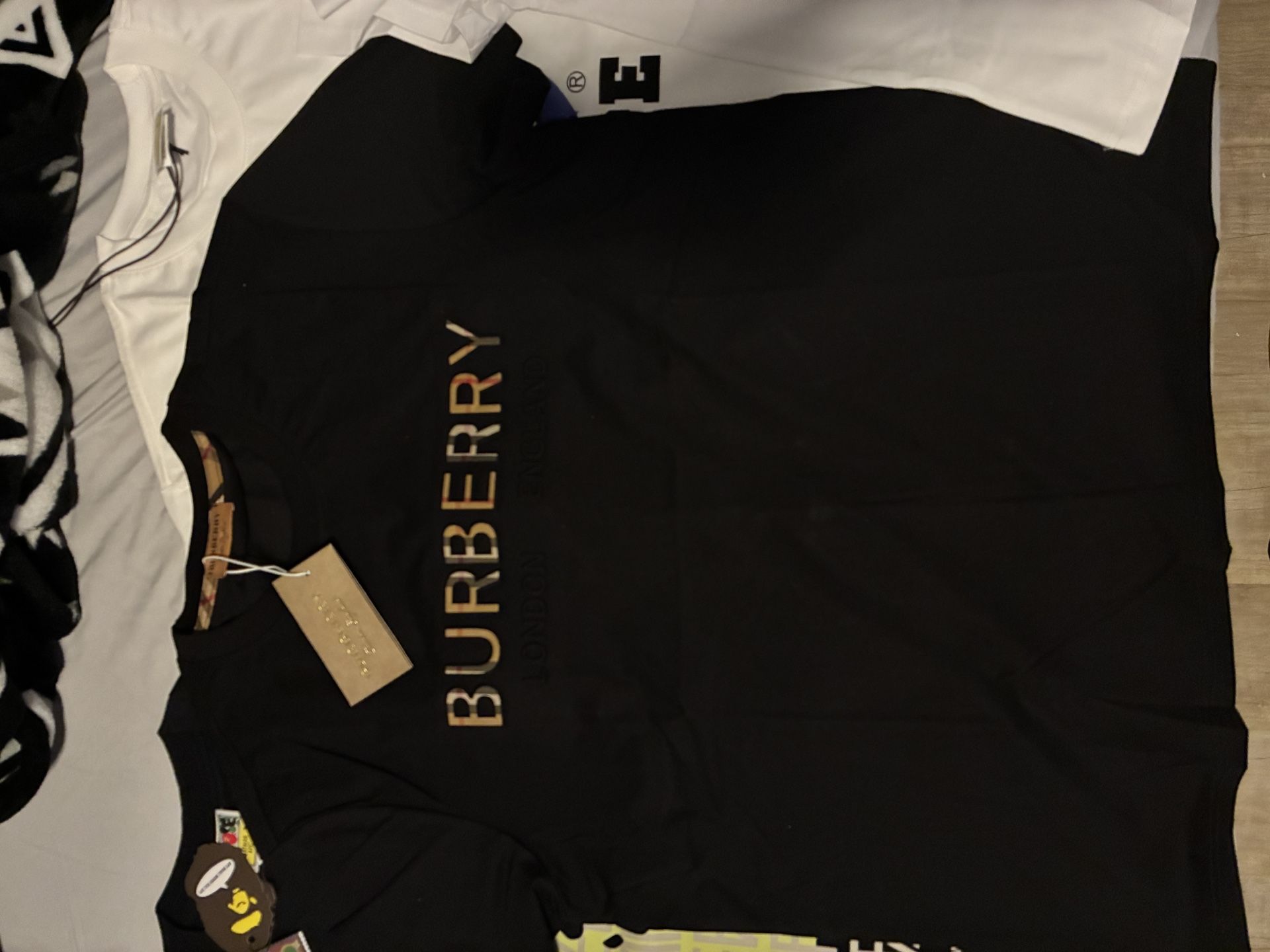 Burberry black shirt, designer , ysl shirt , Burberry, New