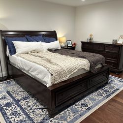 Cal King Bed and Matching Nightstand