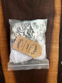20 Silver Footprint Bottle Opener Keychain Baby Shower Party Favors with Thank You Cards & Pouch