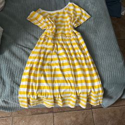Yellow And White Dresse
