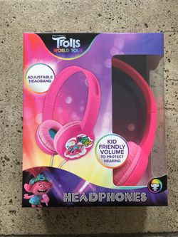 NWT Trolls kids headphone