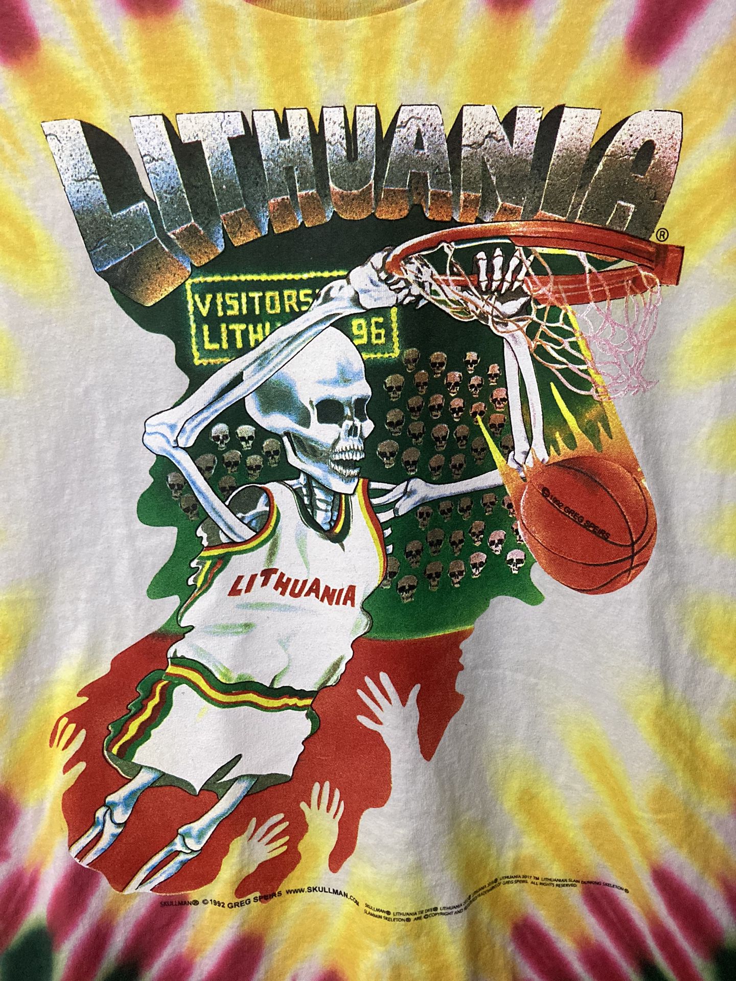 Grateful Dead Lithuania Basketball Bronze Medal Olympic Team Jersey