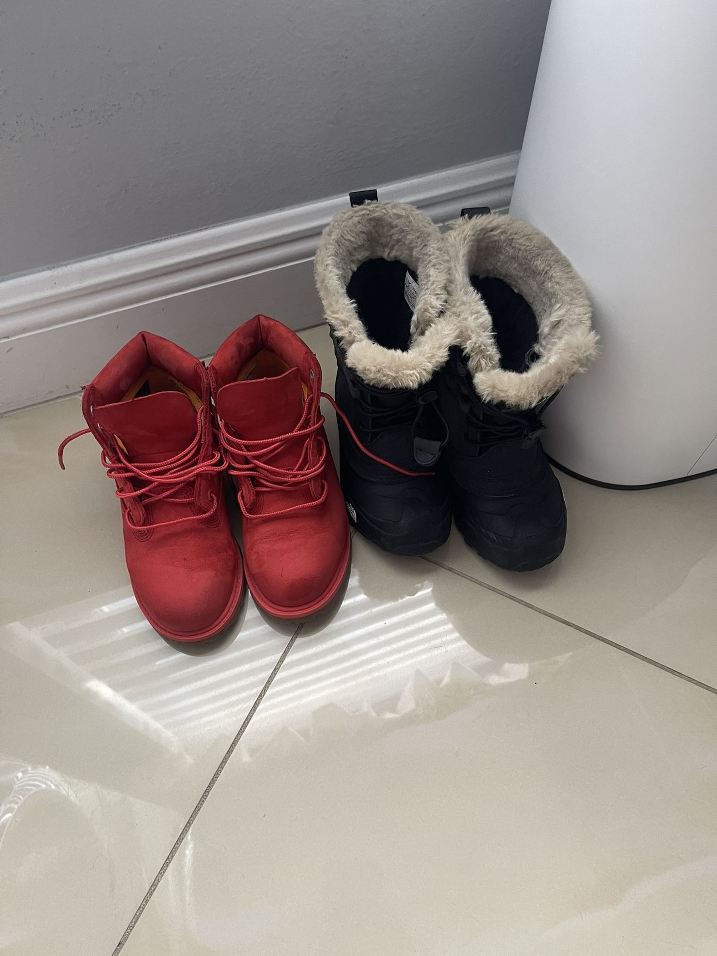 Timberland And Northface Boots Both Size 13 C Great Condition