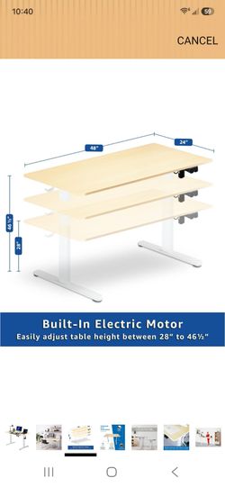 Lifetime Home Height Adjustable 48 Inches Electric Standing Desk