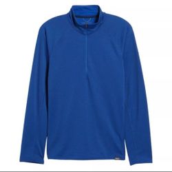 PATAGONIA Capilene Midweight Pullover In Viking Blue Navy Blue Mens XS
