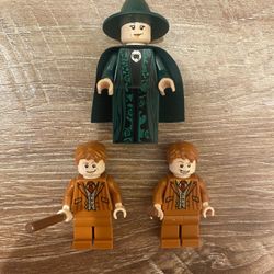 Lego Harry Potter Professor Minerva McGonagall + Weasley Twins