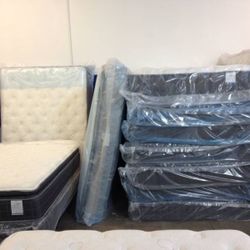 (NUEVOS) 😴 Colchones Enganche Desde $1 LIQUIDACIÓN OUTLET KINGS QUEENS FULLS TWINS En Plastico!!😴