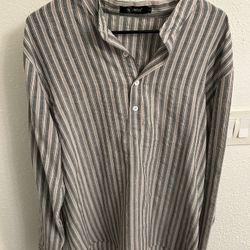 Men’s Grey Striped Shirt