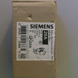 Ground Fault Breaker 20amp Double Pole  Breakers 