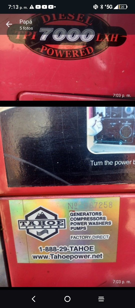 El Buen Estado Es Un Generador De Diesel En Buen Estadocon  Poca oras