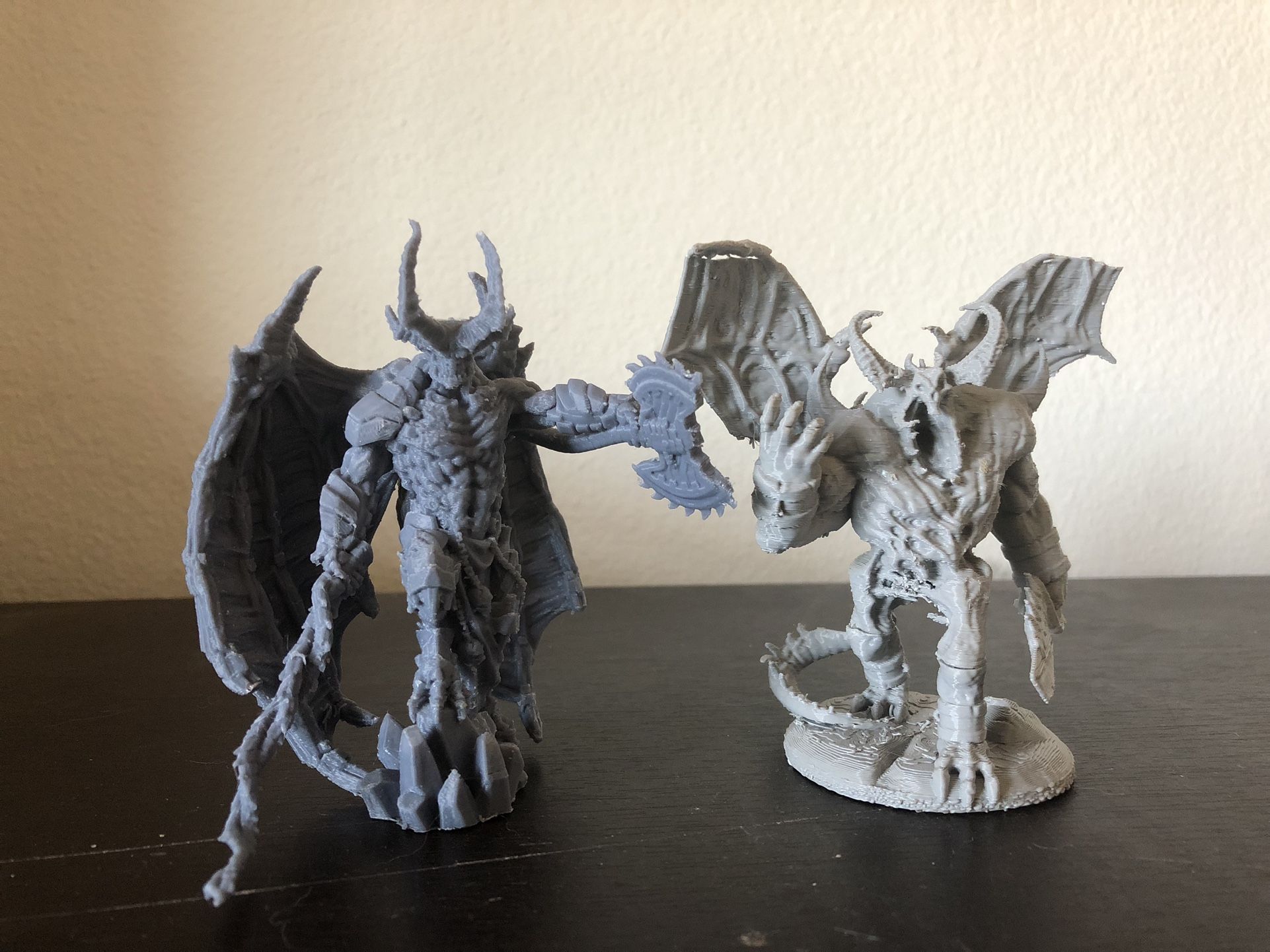 2 3D Printed Large Demons