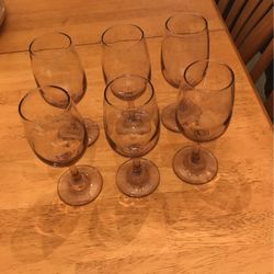 Set Of Six Wine Glasses