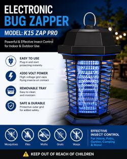 Electric Bug Zapper Indoor Outdoor Mosquito Fly Insect Trap