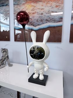 Space bunny Art sculpture