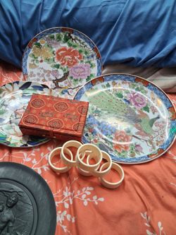 Asian Decorative Porcelain Plates Collection