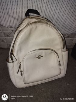 Coach Leather Backpack in Cream