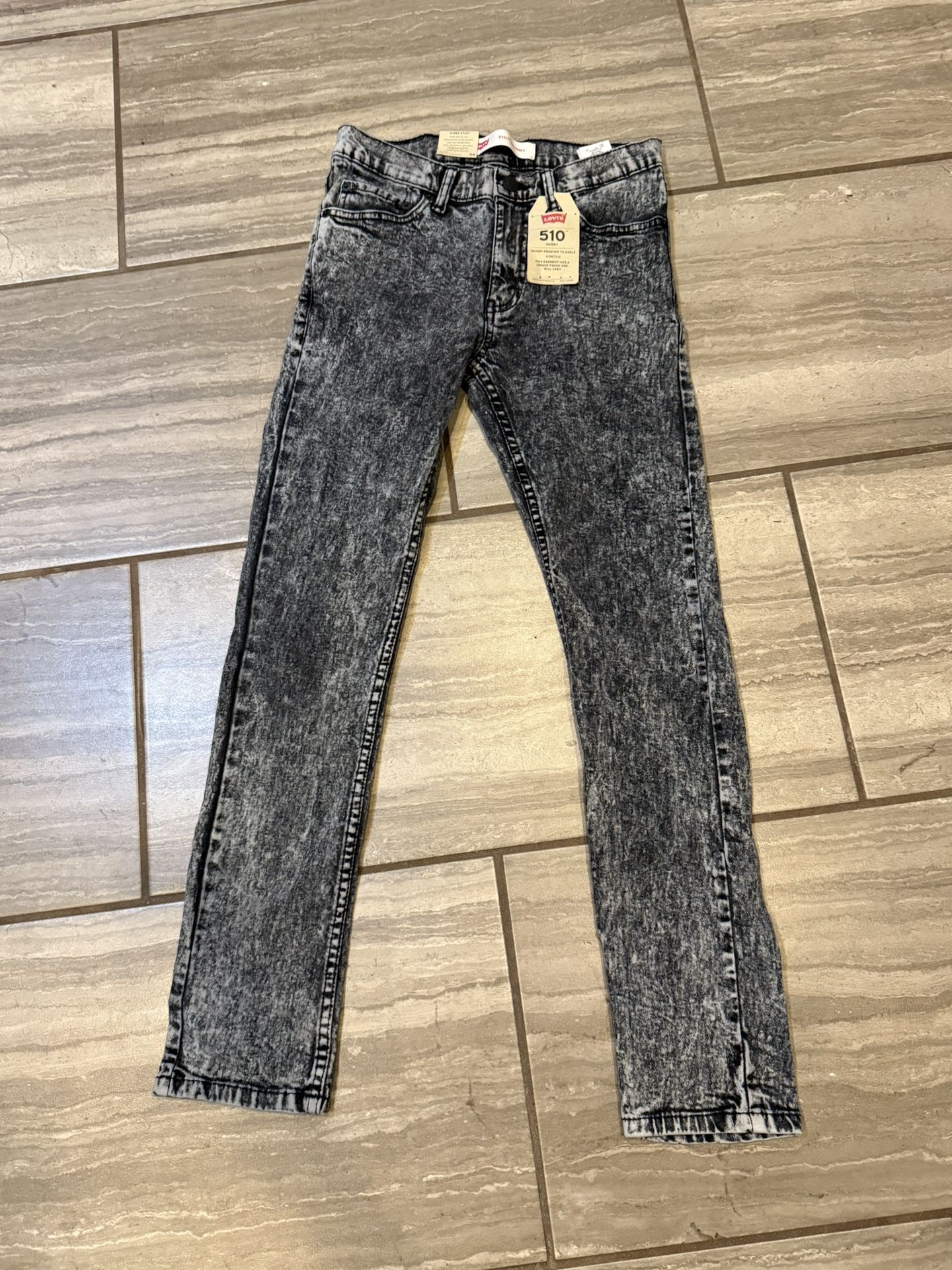 New! Boys Sz 14 Levi Skinny Stretch Jeans