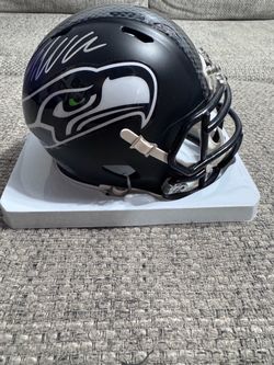 Tariq Woolen Seattle Seahawks Signed Autograph Mini Helmet-JSA-DECAL PEEL SEE PI