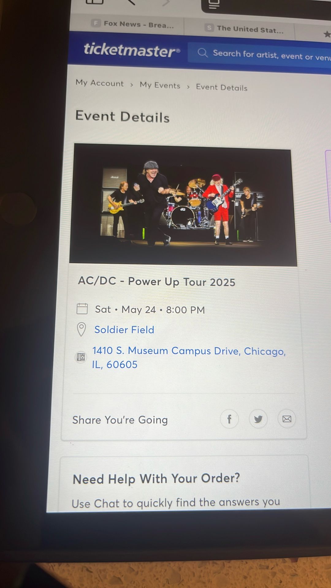 AC/DC Tickets 5/24 Soldier Field