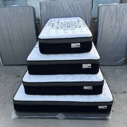 New Mattress Queen Size Mattress Pillow Top 12” Thick. 🔌 All Sizes Available. 🔌 Delivery Available