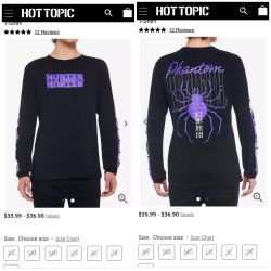 Hot Topic Hunter X Hunter Phantom Troupe Long Sleeve T-shirt 
