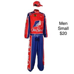 Mens Ricky Bobby Racing NASCAR Uniform Costume Old Spice Suit Small