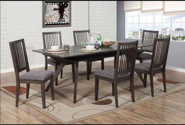 7-Piece Dark Wood Dining set