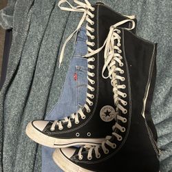 Knee-high Converse wore twice