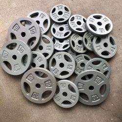 CAP cast iron standard 1" weight plates $2