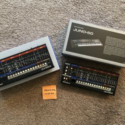 2 Roland Juno Boutiques Synths JU-06a Connect both for 8 Voices 80’s 