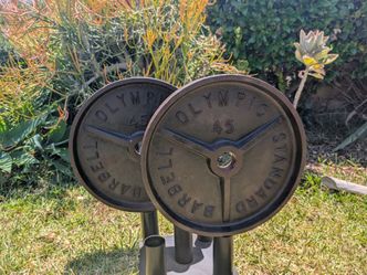 45 lb Olympic weights deep dish vintage