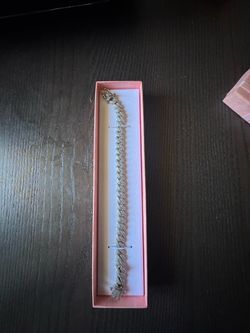 Silver and Moissanite Bracelet.