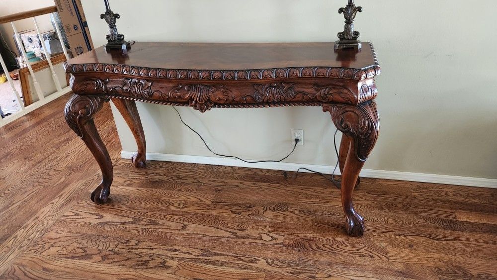Ball And Claw Mahogany Console Massive