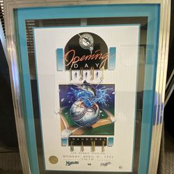 Florida Marlins Opening Day (inaugural Game) Autographed 